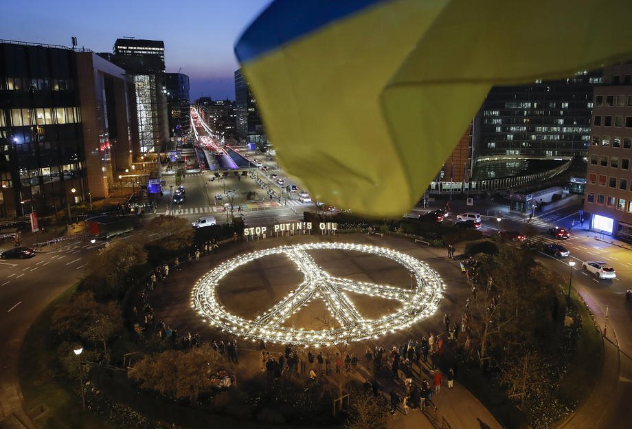 Акція за мир в Україні, Брюссель, 22 березня 2022 року