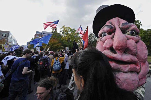 Участники акции протеста Occupy Wall Street в Вашингтоне