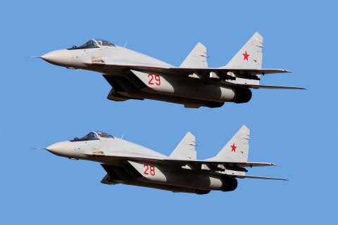 Российский истребитель МиГ-29 разбился в Подмосковье