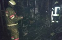 В Киеве горел двухэтажный дом на Дмитриевской