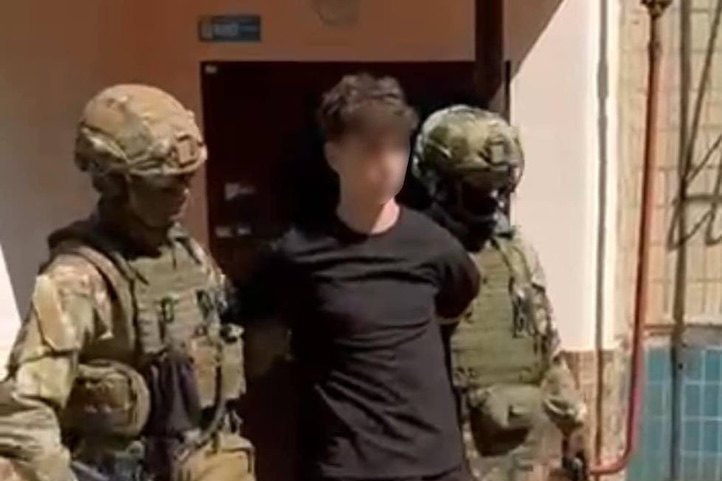 Підозрюваний у вбивстві після затримання 