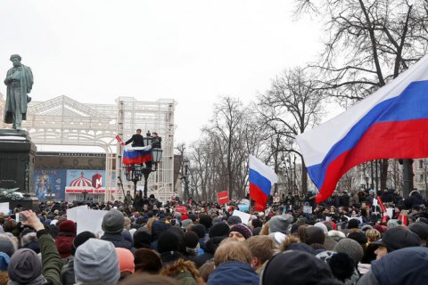 У Росії зростає кількість затриманих під час акцій протесту
