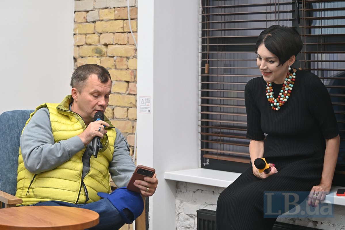 Тимофій Милованов, президент Київської школи економіки, і редакторка LB.ua Cоня Кошкіна