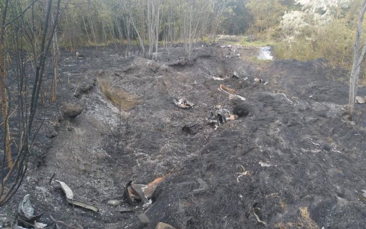 Через падіння уламків збитої російської ракети на Дніпропетровщині сталась пожежа