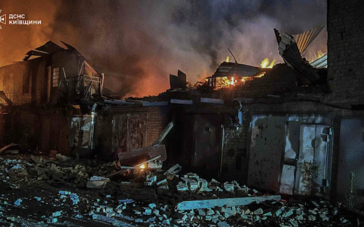 На Київщині через атаку БПЛА є пошкодження у 5 районах, найгірше – в Фастівському (оновлено)