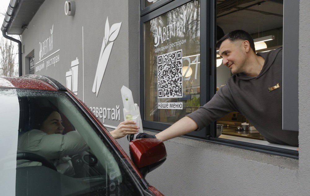 Pесторан швидкого харчування «Завертай» у Бучі, 18 січня 2024 р.