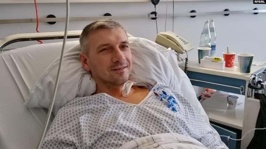 Одеський активіст Олег Михайлик після операції в Мюнхені, Німеччина