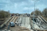 Сьогодні почали будувати тимчасові переправи на дорозі Київ – Вишгород – Десна – Чернігів