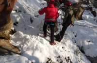 Українські гірські рятувальники тренуються з поляками на скелях Прикарпаття