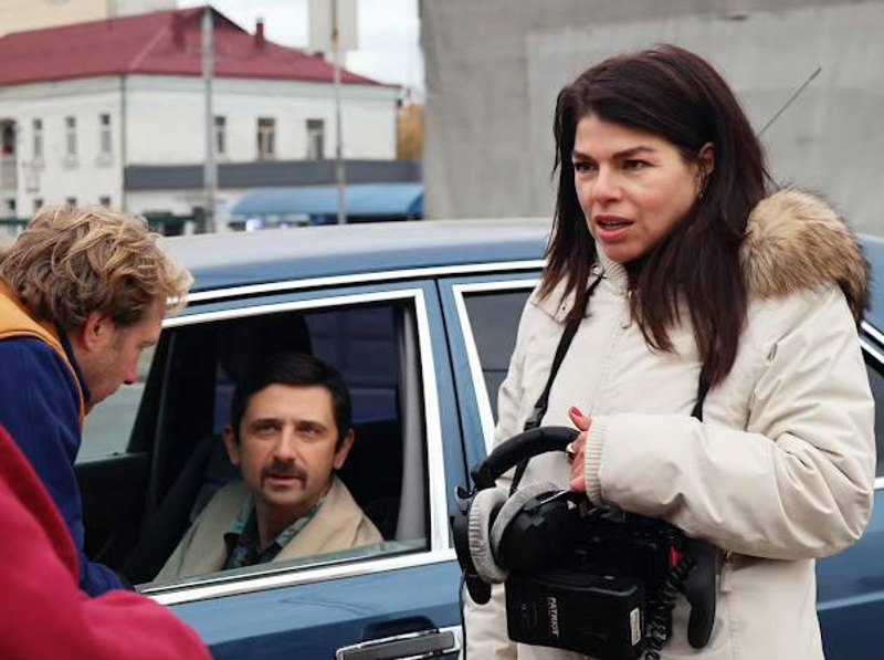 Тоня Ноябрьова під час зйомок фільму.