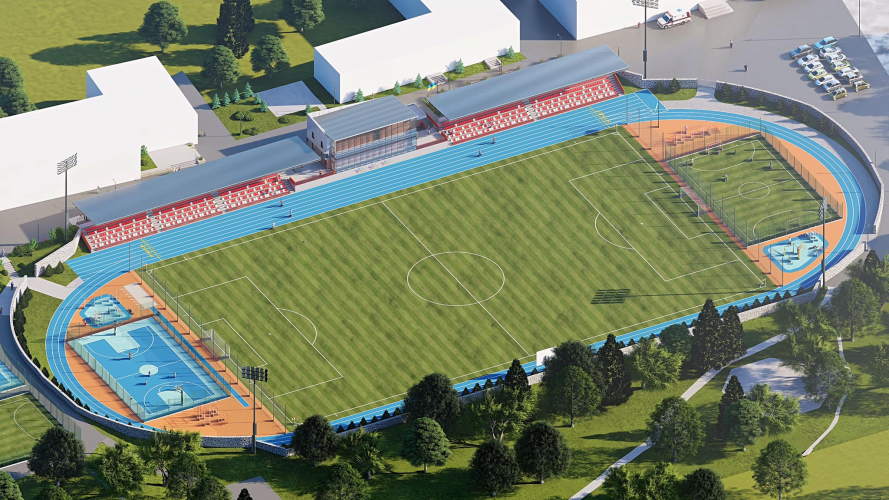 Проєкт стадіону з біговими доріжками в Ківерцях за майже 150 мільйонів гривень.
