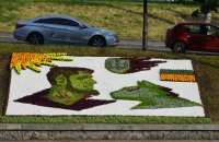 В Києві зробили квіткове панно, котре зображує Дмитра “Да Вінчі” Коцюбайла