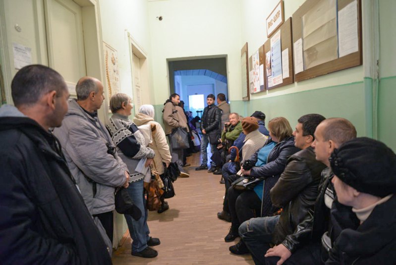 Черга в медзакладі.