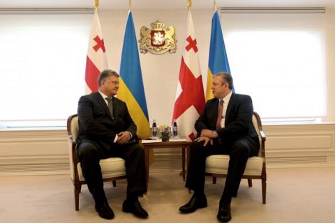 Порошенко обговорив з Квірікашвілі співробітництво в питанні деокупації територій України і Грузії