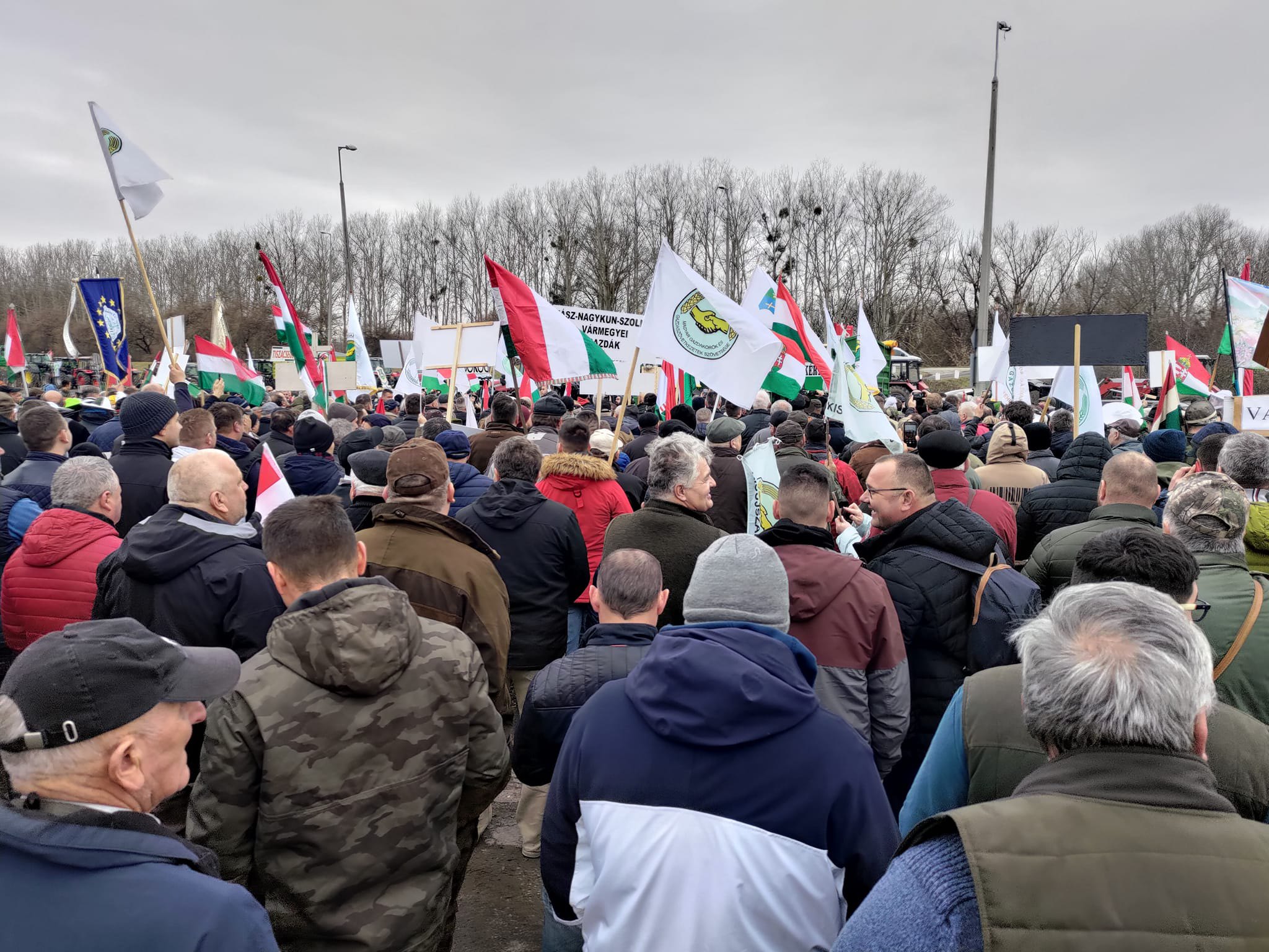 Акція протесту угорських фермерів на кордоні з Україною, 9 лютого 2024 року