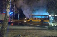 Ночью в Черновцах сгорела маршрутка