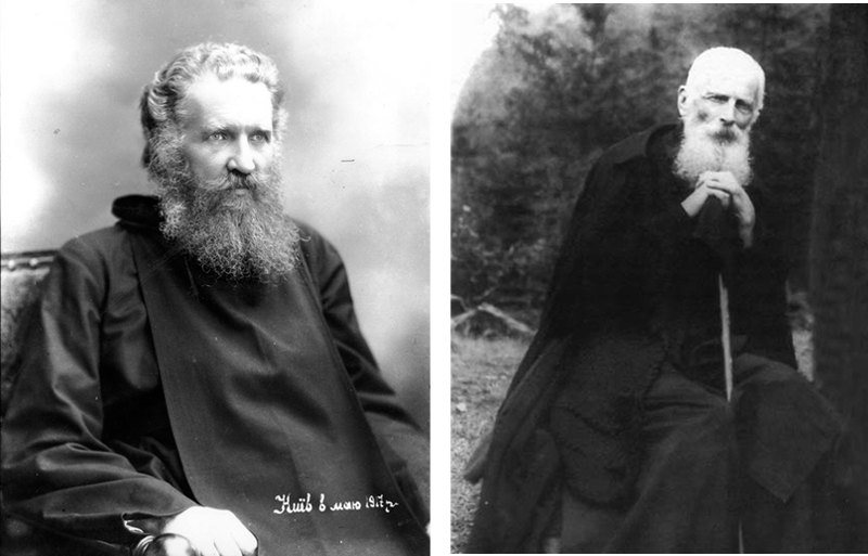 Митрополит Андрей Шептицкий (слева) и Архимандрит Климентий Шептицкий