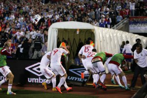 Албании присудили "технарь" за побоище в матче против Сербии