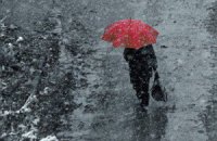 В понедельник в Киеве временами дождь с мокрым снегом