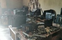 В Киеве горело здание Минобразования 