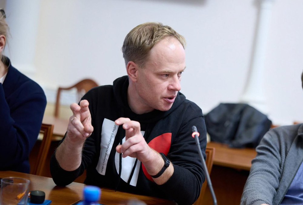 Ярослав Юрчишин&nbsp;під час зустрічі з медіаюристами й експертами зі свободи слова щодо законопроєктів №
14056 і № 14057