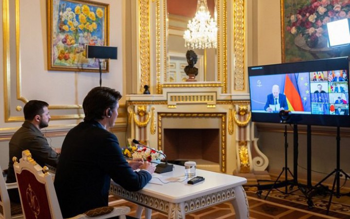 Зеленский на заседании G-7 назвал три основных компонента помощи Украине