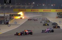 На старті гонки Формули-1 болід вибухнув, пілот 32 секунди був у вогні (оновлено)