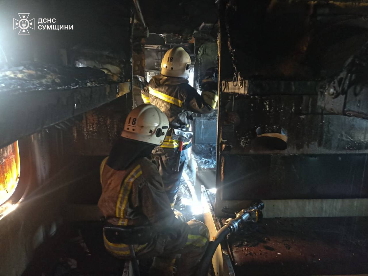 пожежа в поїзді на Сумщині