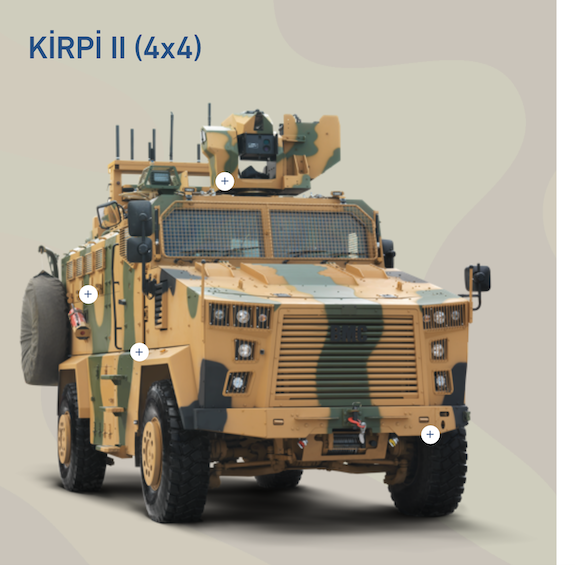 Бронемашина Kirpi, яку компанія передала на озброєння Україні
