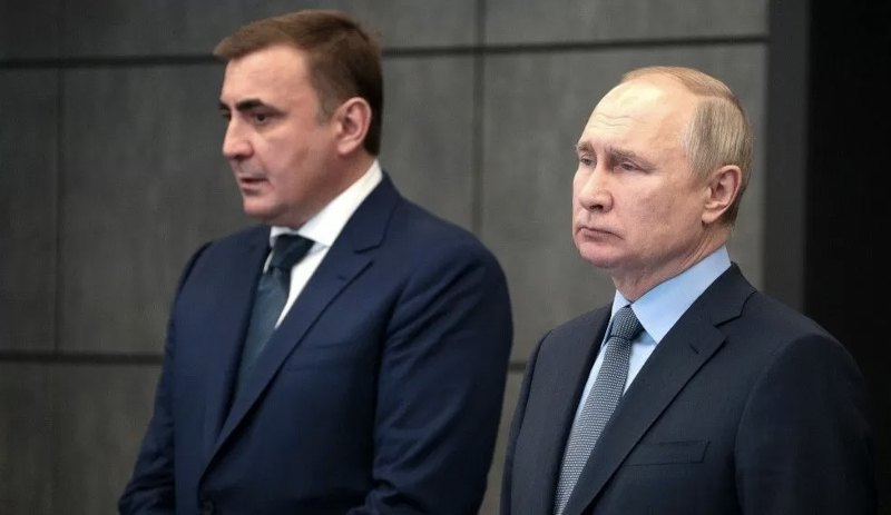Олексій Дюмін і Володимир Путін