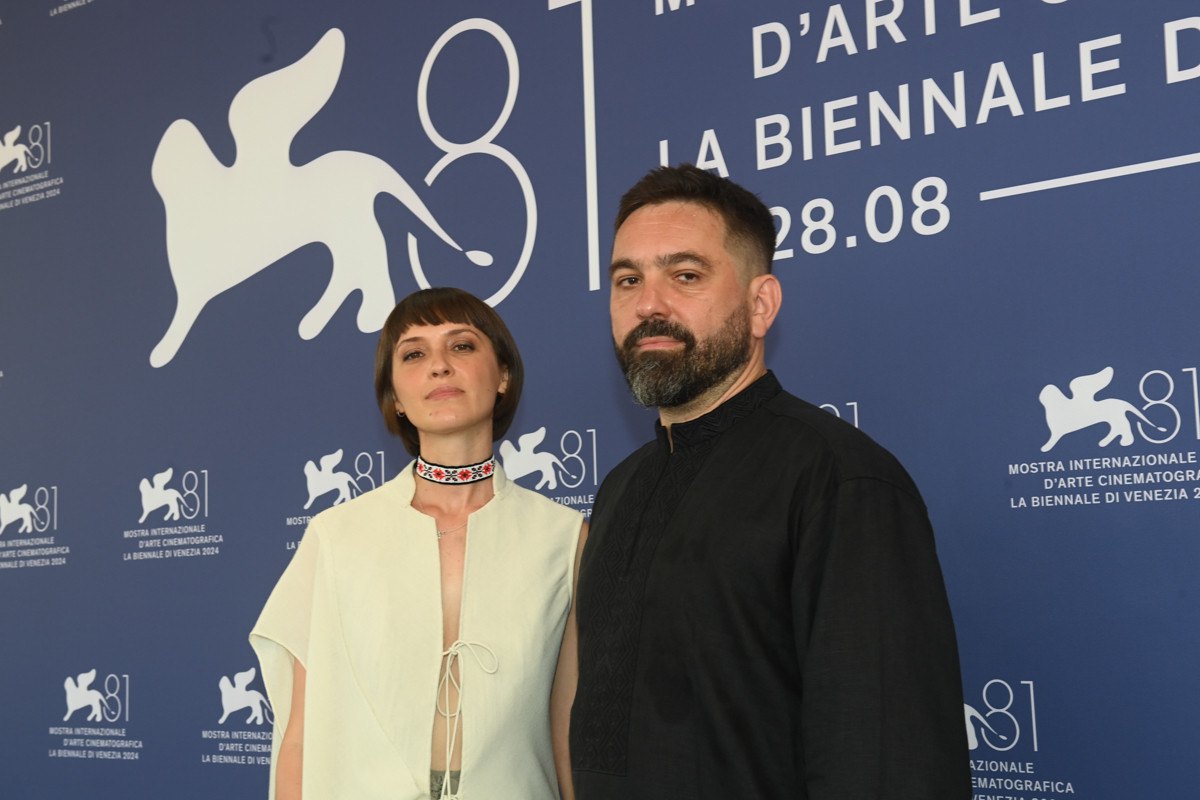 Жанна Озірна та продюсер Дмитро Суханов на 81-му Венеційському кінофестивалі 