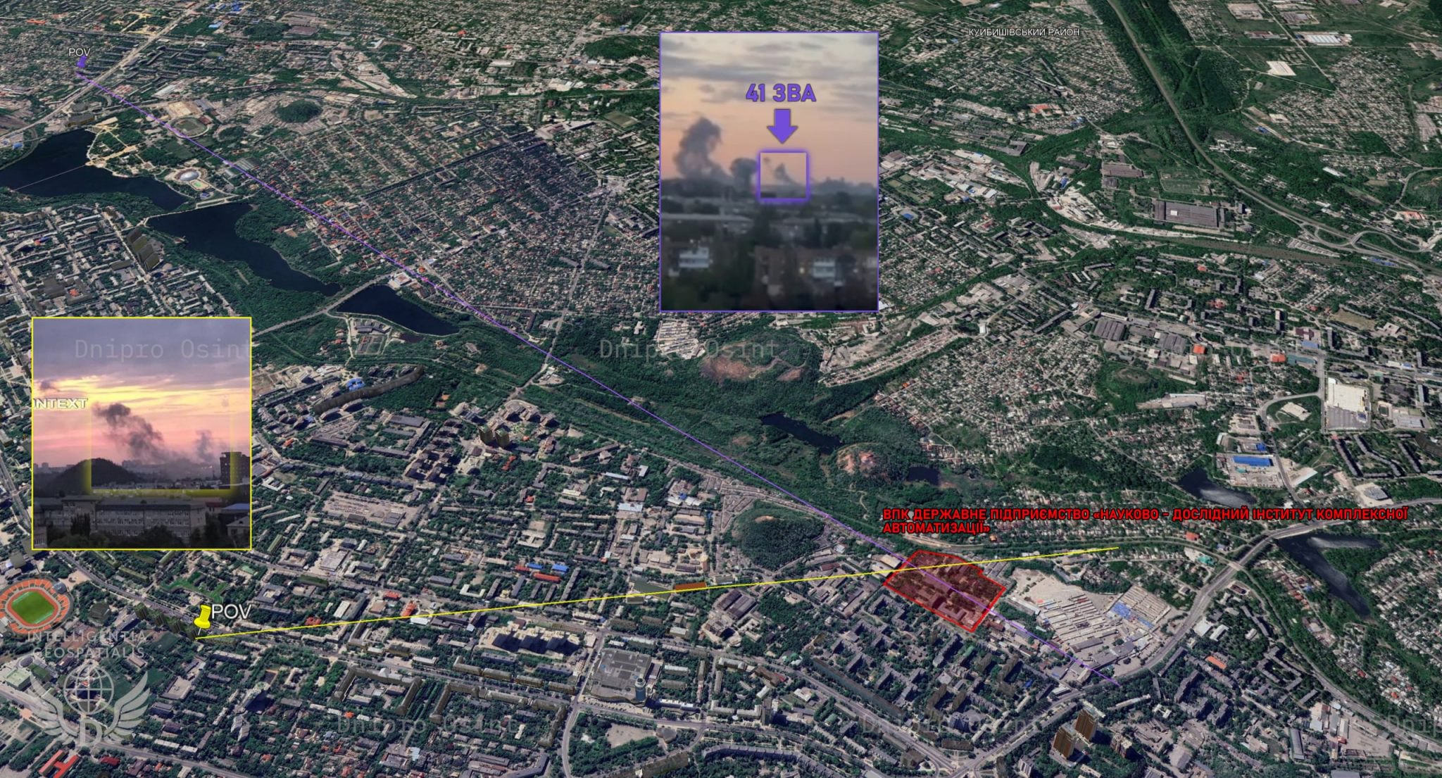 Атакований командний пункт 41-ї армії розташовувався на території Науково-дослідного інституту комплексної автоматизації.