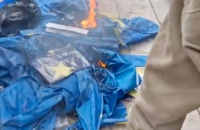 У Тбілісі прокремлівські радикали спалили прапор ЄС біля парламенту