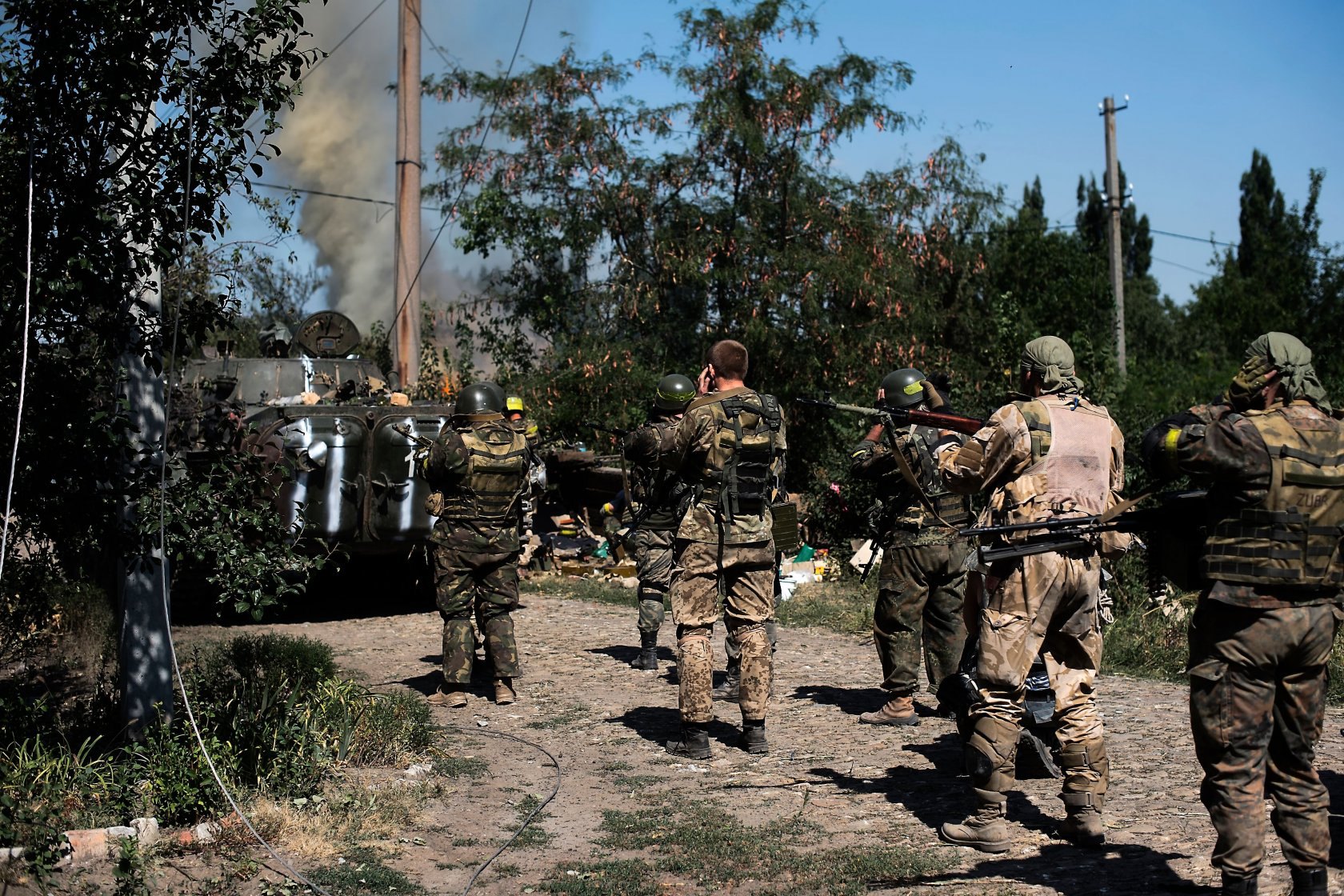 2-й блокпост, Іловайськ. група бійців прийшла на зачистку приватного сектора від бойовиків, після відбиття атаки на школу. 26 серпня 2014 року