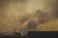 В Чернобыльской зоне продолжает гореть лес