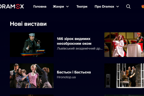 В Україні запрацювала театральна стримінгова платформа Dramox