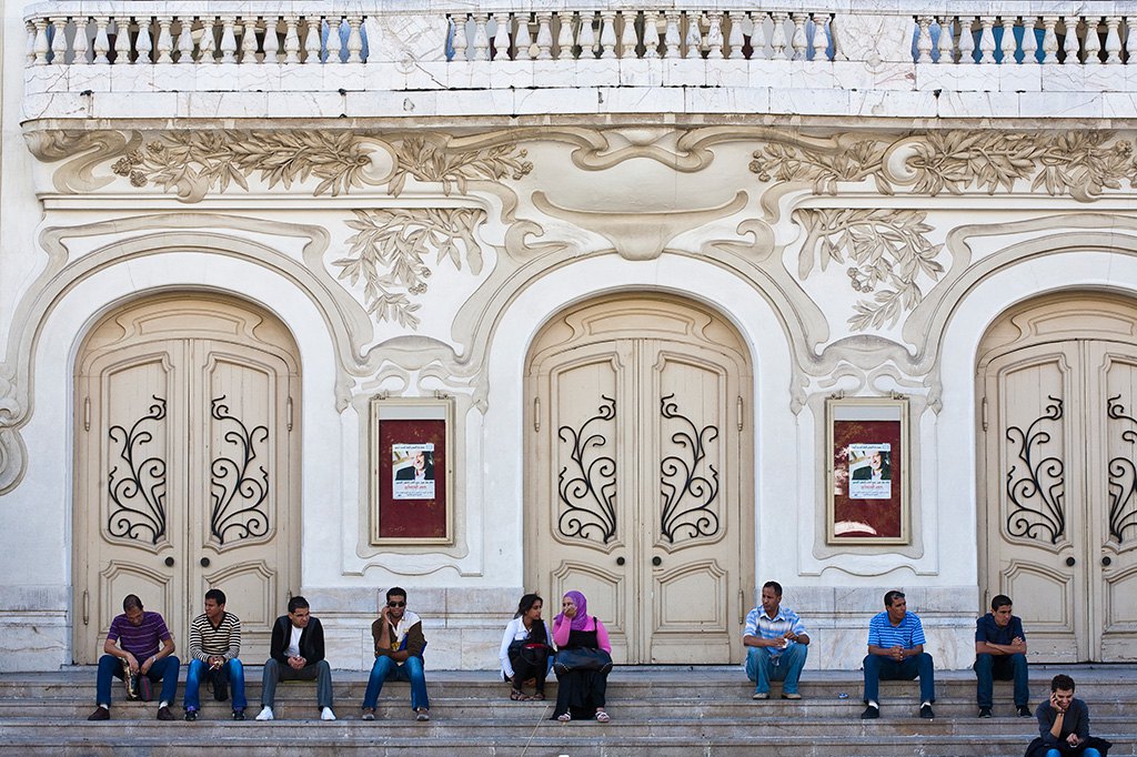 Муніципальний театр Тунісу, відкритий у 1902 році, побудований в стилі модерн. 