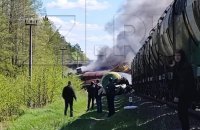 У Брянській області Росії після вибуху зійшов із рейок вантажний потяг