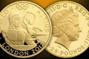 Великобритания выпустила золотую олимпийскую монету