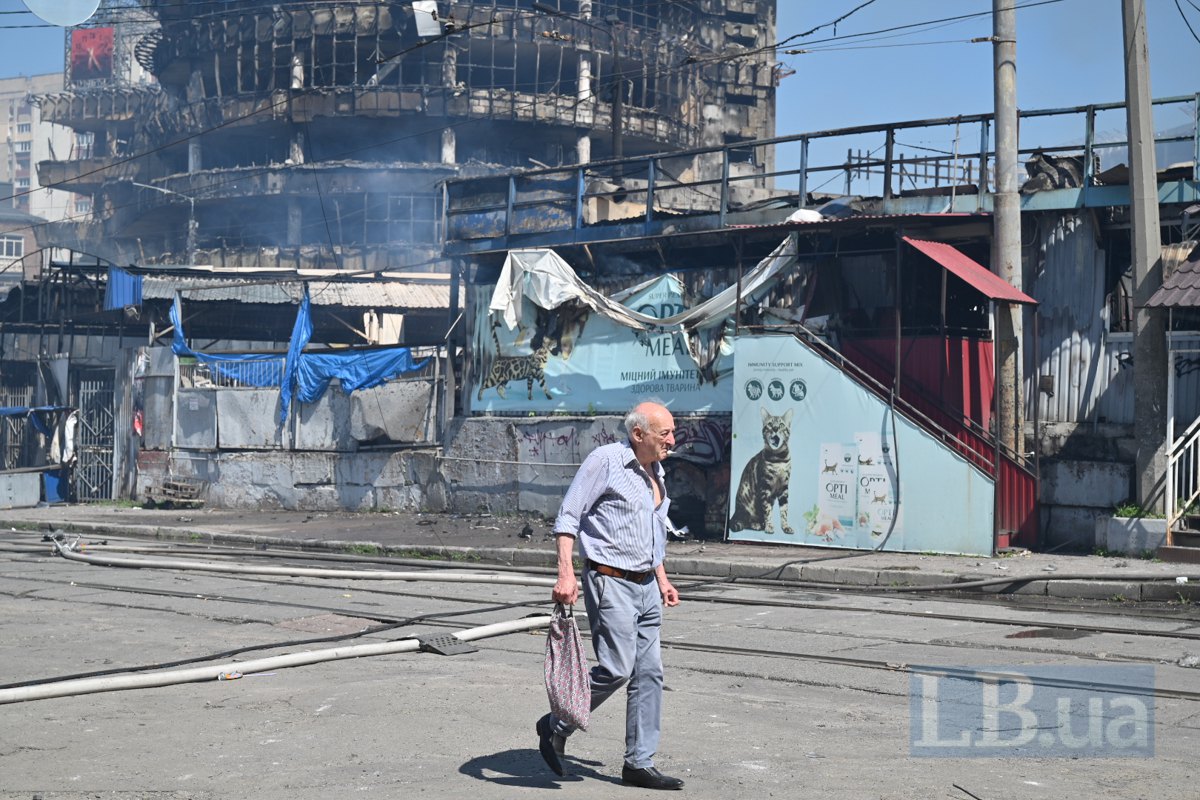 Наслідки удару по Києву у Шевченківському районі, 24 квітня