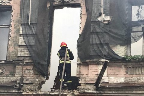 В Киеве на Подоле горел дом Вертипороха - памятка архитектуры
