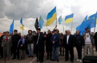 На "Чонгарі" провели акцію в пам'ять річниці блокади Криму