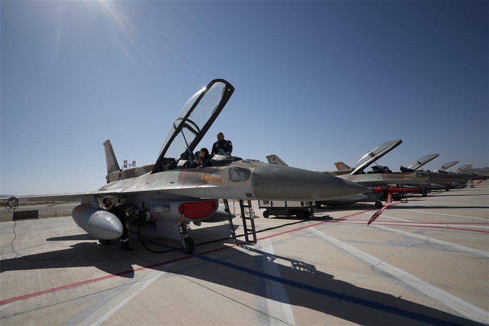 Ізраїльські літаки F-16 на ізраїльській авіабазі Овда поблизу міста Ейлат, 24 жовтня 2021 року