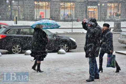В четверг в Киеве обещают снег с дождем