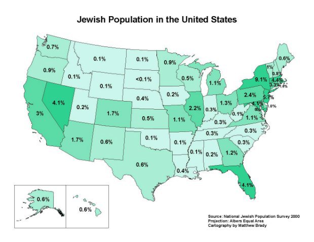 Расселение еврей в США