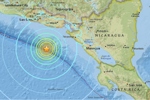 Потужний землетрус стався в Центральній Америці