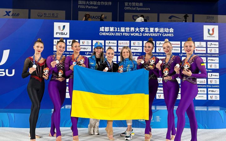 Збірна України здобула медаль Універсіади-2023 у вправах з 5 обручами