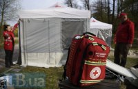 Киевские спасатели провели учения по противодействию лесным пожарам