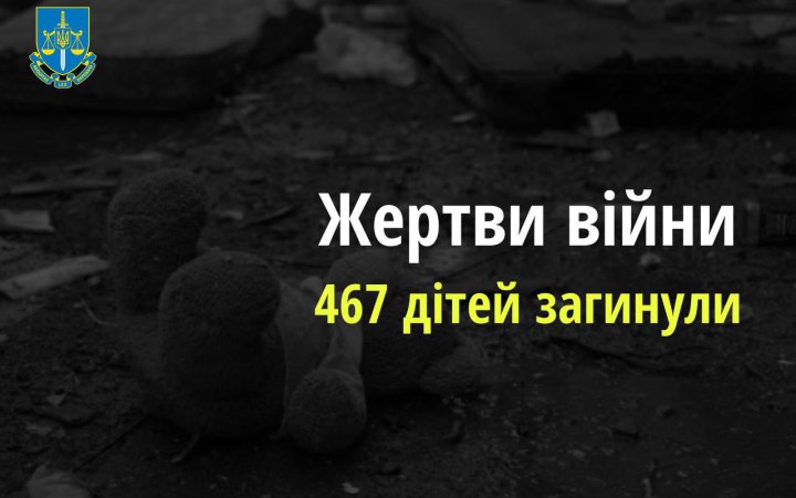 Росіяни вбили 467 дітей під час повномасштабної війни в Україні 