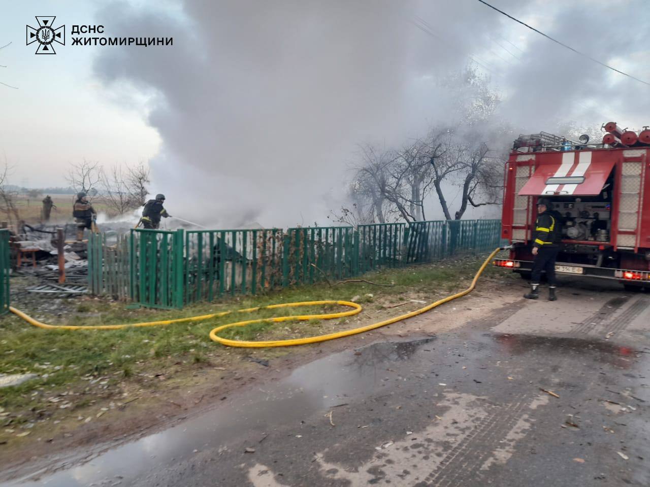 Ліквідація наслідків обстрілу у Житомирській області